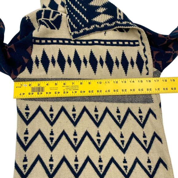 Anthropologie Srod Butterflies Sweater Womens S Aztec Cardigan Open Front Boho - Picture 10 of 12